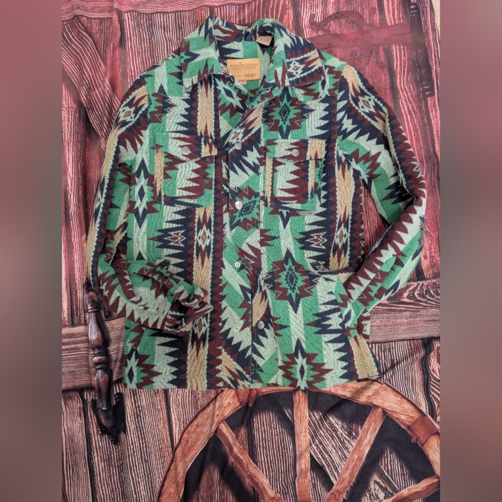 Men's Powder River Outfitters Aztec Pattern Insulated Wool Blend Jacket
